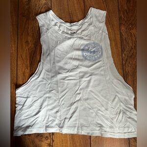 Billabong White Muscle Tee with Blue Logo